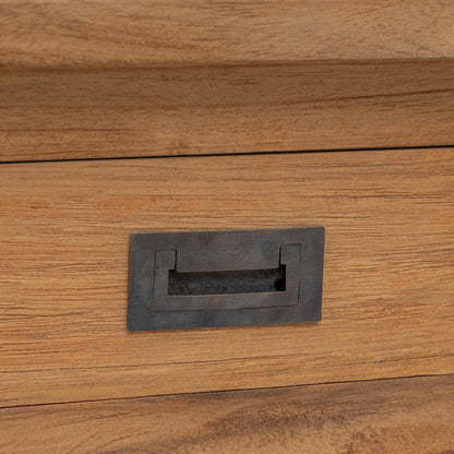 vidaXL Console Table Natural 110 x 30 x 80 cm Solid Teak Wood