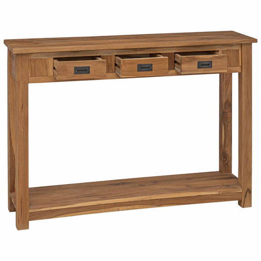 vidaXL Console Table Natural 110 x 30 x 80 cm Solid Teak Wood