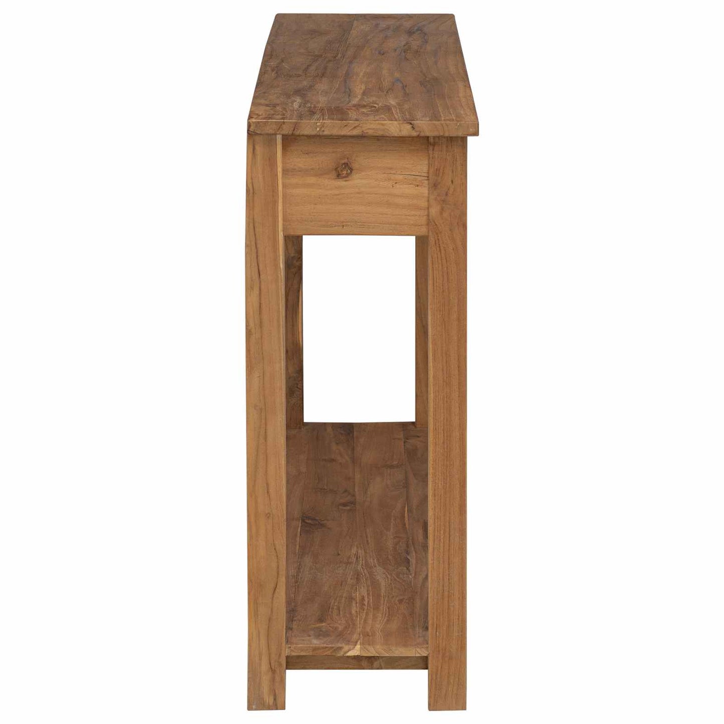 vidaXL Console Table Natural 110 x 30 x 80 cm Solid Teak Wood