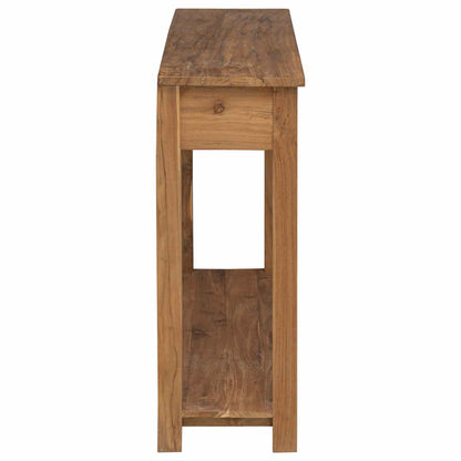 vidaXL Console Table Natural 110 x 30 x 80 cm Solid Teak Wood