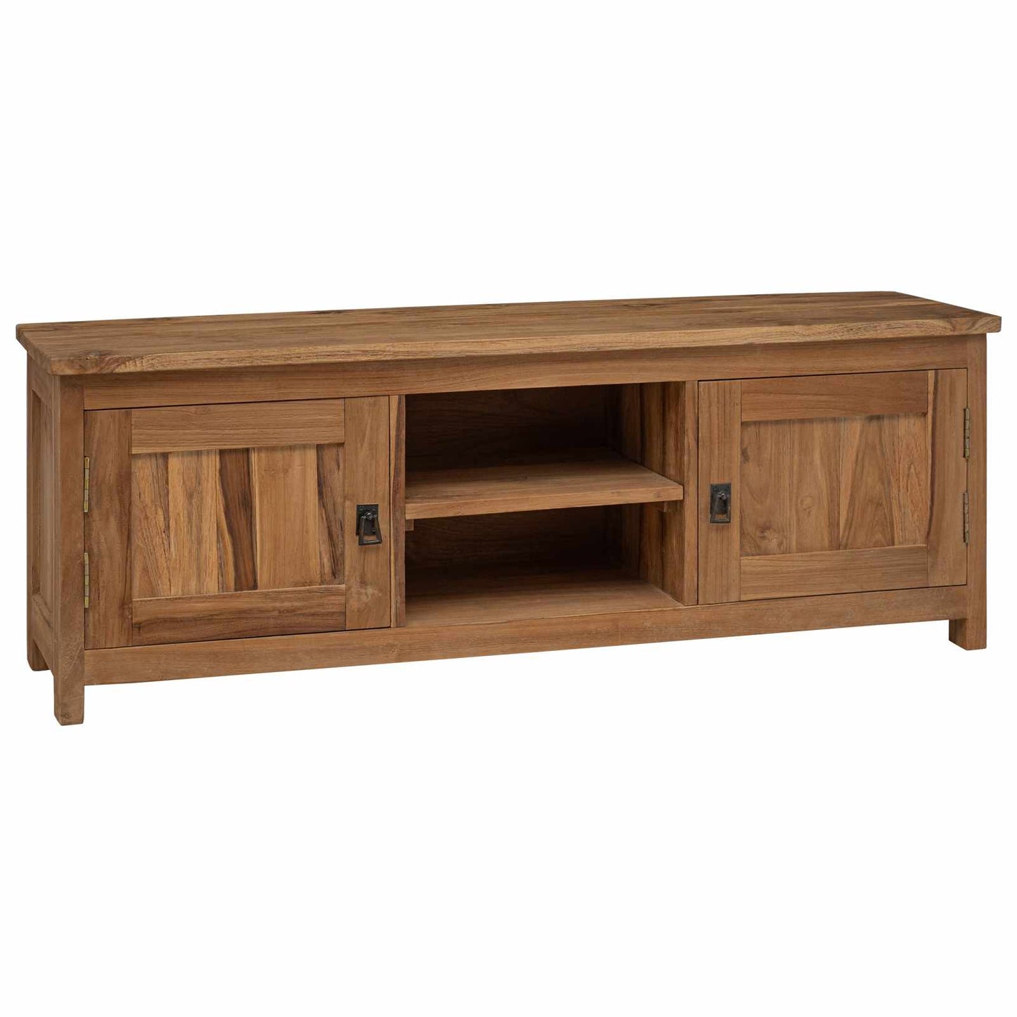 vidaXL TV cabinet 110 x 30 x 40 cm Natural Solid Teak Wood