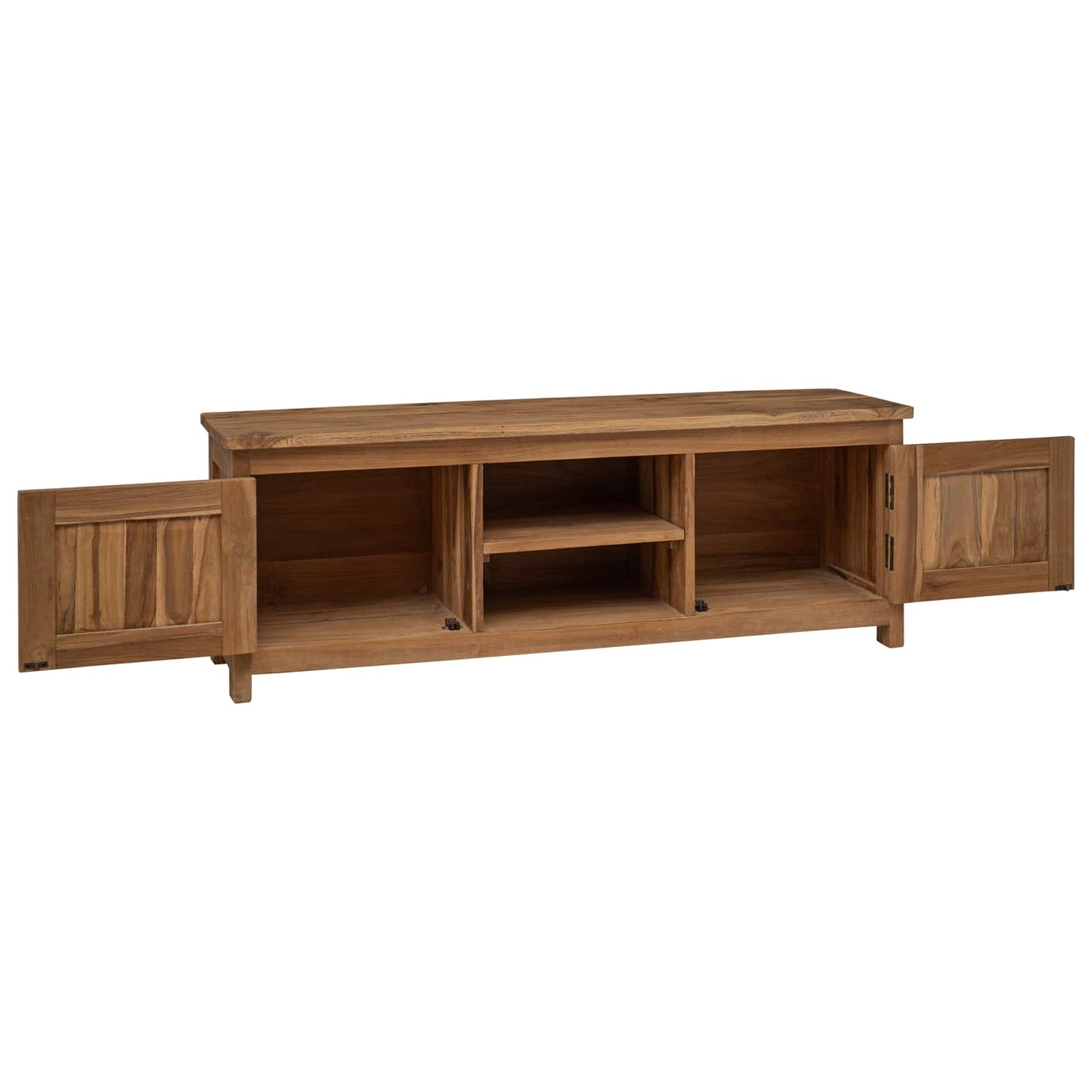 vidaXL TV cabinet 110 x 30 x 40 cm Natural Solid Teak Wood