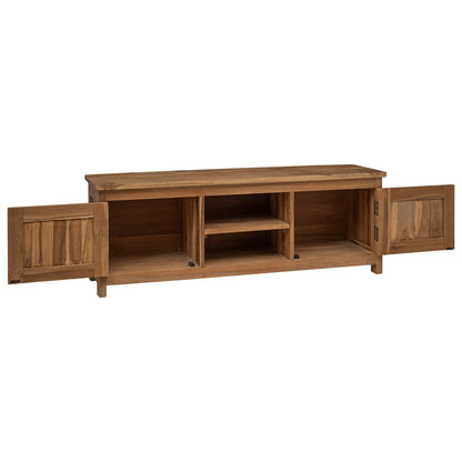 vidaXL TV cabinet 110 x 30 x 40 cm Natural Solid Teak Wood