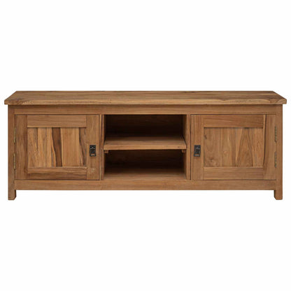 vidaXL TV cabinet 110 x 30 x 40 cm Natural Solid Teak Wood