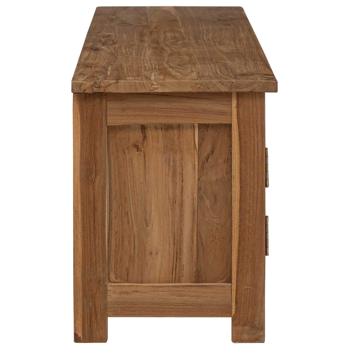 vidaXL TV cabinet 110 x 30 x 40 cm Natural Solid Teak Wood
