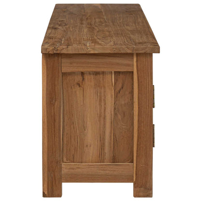 vidaXL TV cabinet 110 x 30 x 40 cm Natural Solid Teak Wood