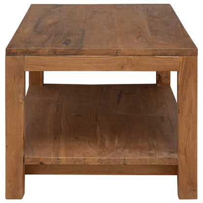 vidaXL Coffee Table Natural 100 x 50 x 40 cm Solid Teak Wood