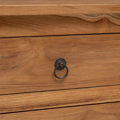 vidaXL Sideboard Natural 79 x 35 x 80 cm Solid Teak Wood