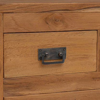 vidaXL Sideboard Natural 110 x 35 x 75.5 cm Solid Teak Wood