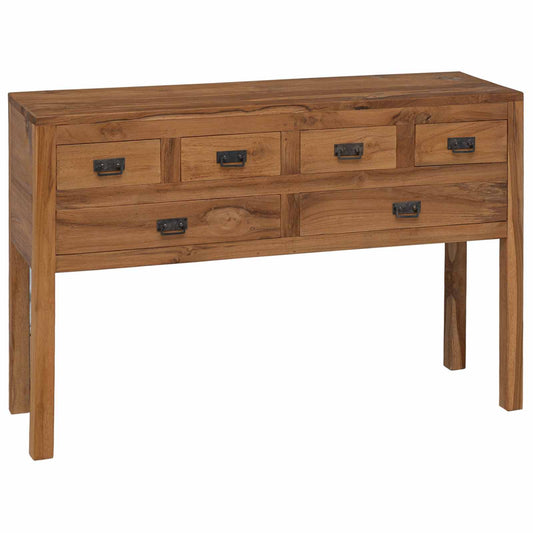vidaXL Sideboard Natural 110 x 35 x 75.5 cm Solid Teak Wood