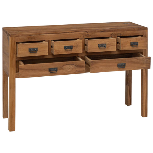 vidaXL Sideboard Natural 110 x 35 x 75.5 cm Solid Teak Wood