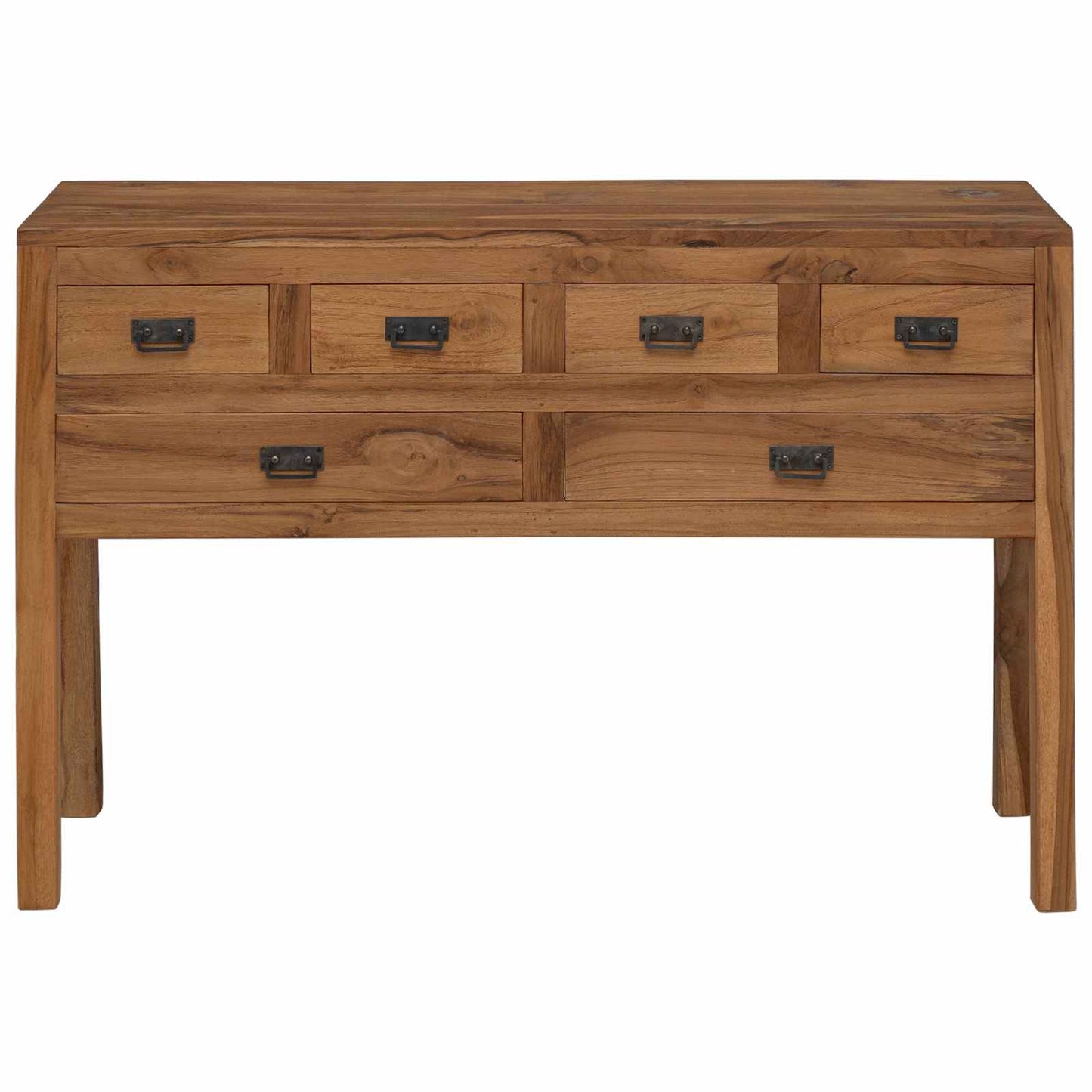 vidaXL Sideboard Natural 110 x 35 x 75.5 cm Solid Teak Wood