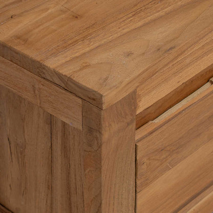 vidaXL TV Cabinet 110 x 30 x 35 cm Natural Solid Teak Wood