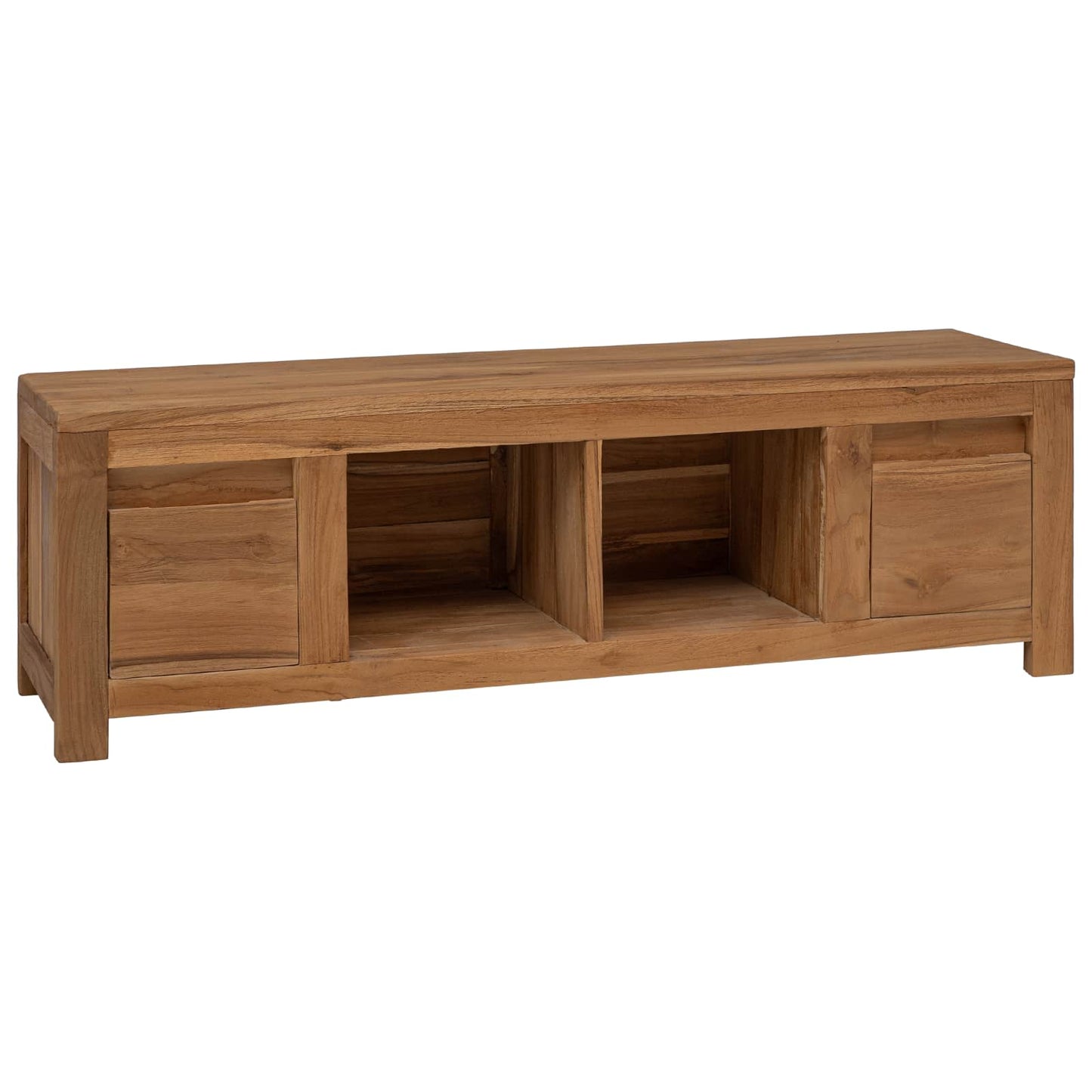 vidaXL TV Cabinet 110 x 30 x 35 cm Natural Solid Teak Wood