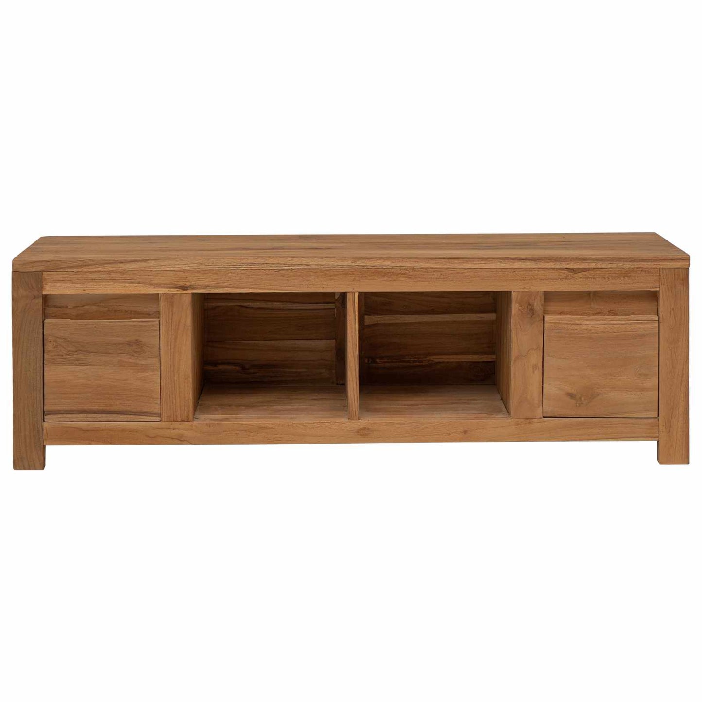 vidaXL TV Cabinet 110 x 30 x 35 cm Natural Solid Teak Wood