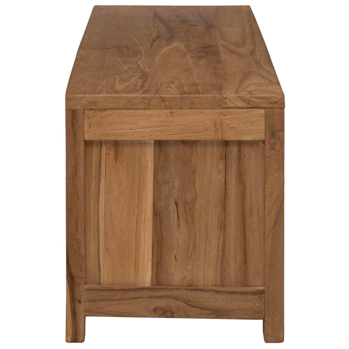 vidaXL TV Cabinet 110 x 30 x 35 cm Natural Solid Teak Wood