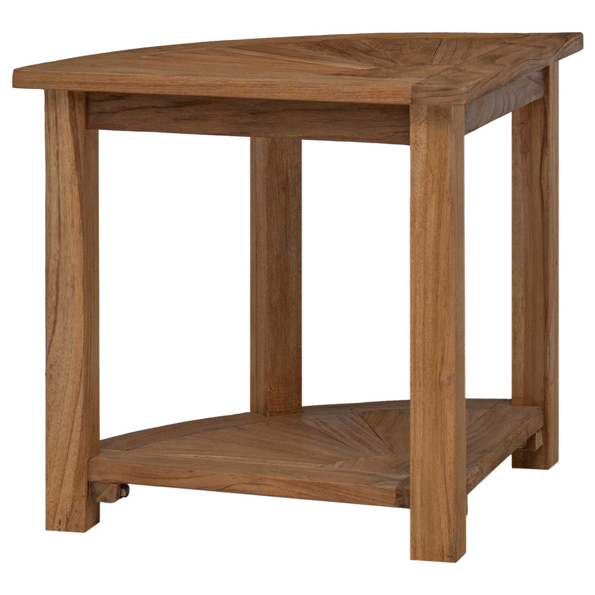 vidaXL Bathroom Side Table Natural 45 x 45 x 46 cm Solid Teak Wood