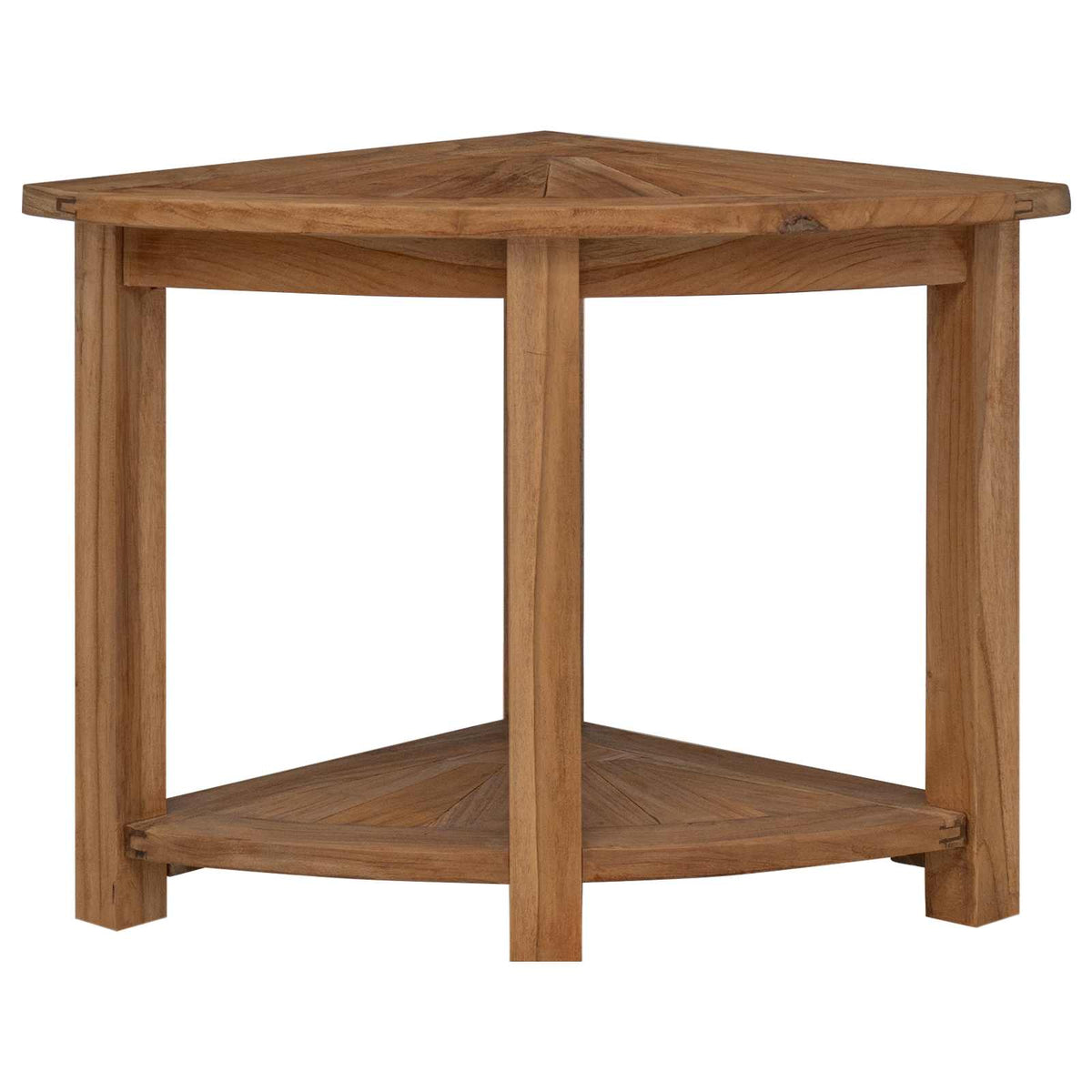 vidaXL Bathroom Side Table Natural 45 x 45 x 46 cm Solid Teak Wood