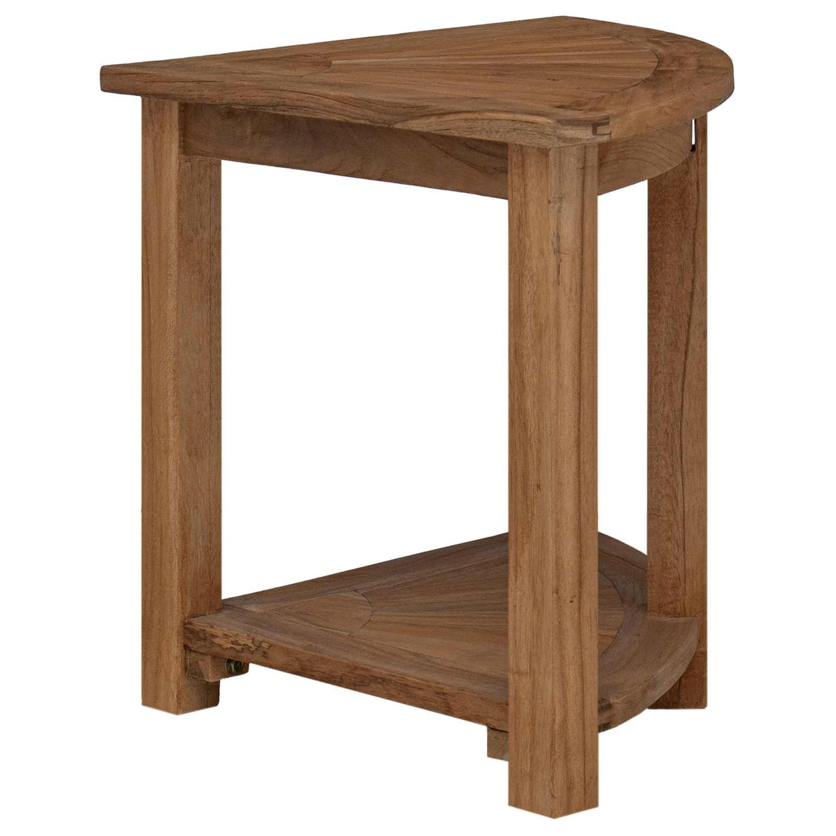 vidaXL Bathroom Side Table Natural 45 x 45 x 46 cm Solid Teak Wood