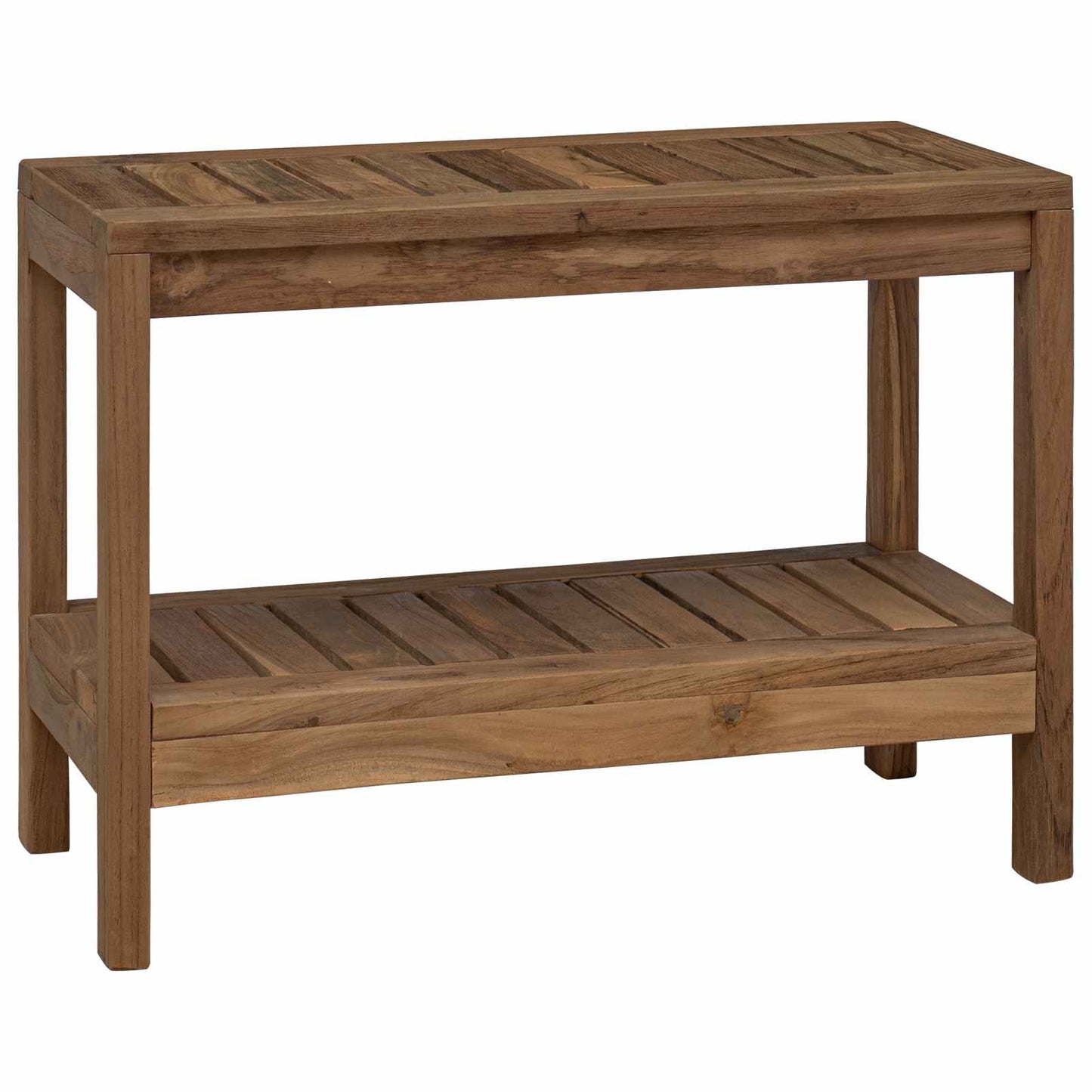 vidaXL Bathroom Side Table Natural 60 x 30 x 45 cm Solid Teak Wood