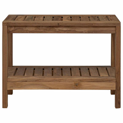 vidaXL Bathroom Side Table Natural 60 x 30 x 45 cm Solid Teak Wood