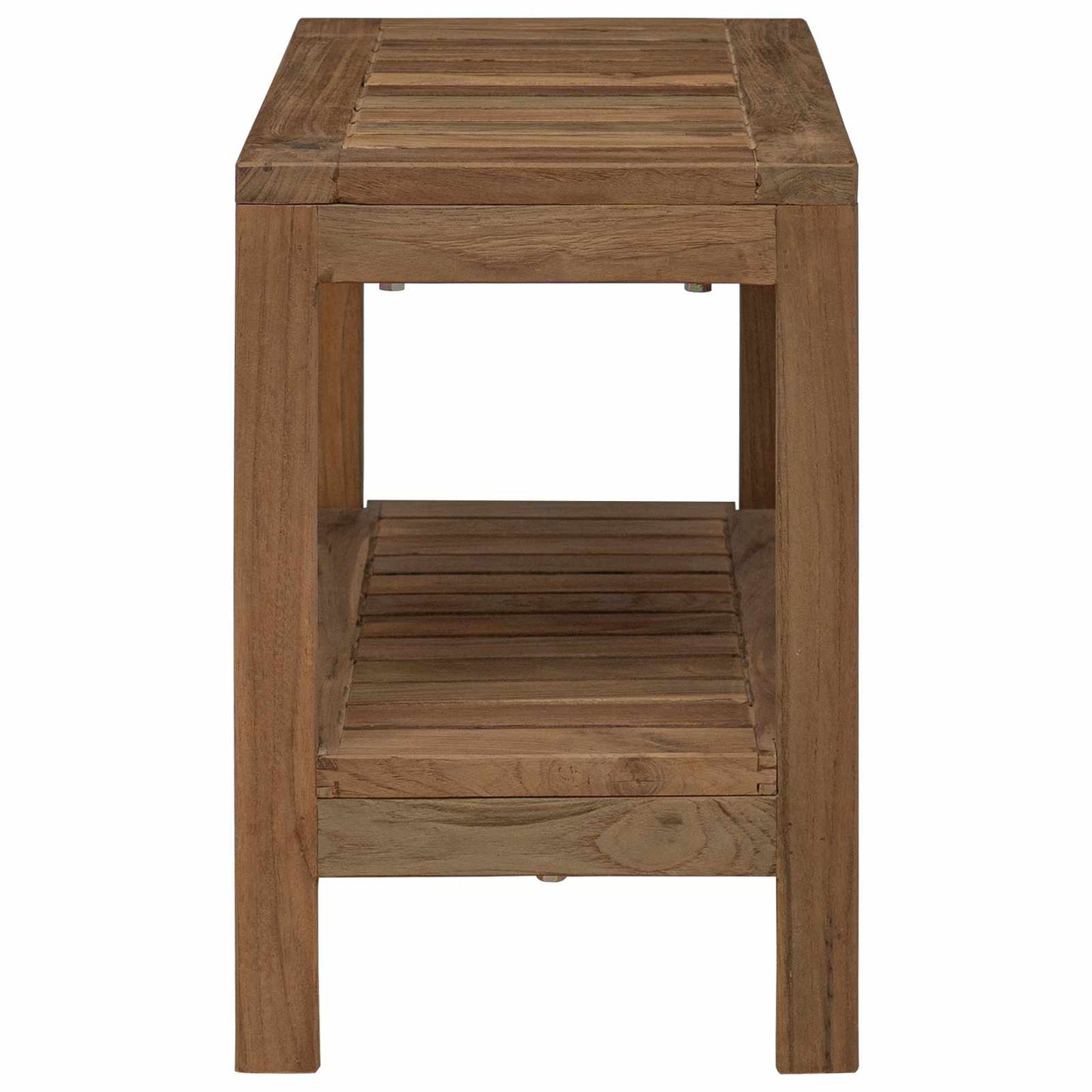vidaXL Bathroom Side Table Natural 60 x 30 x 45 cm Solid Teak Wood