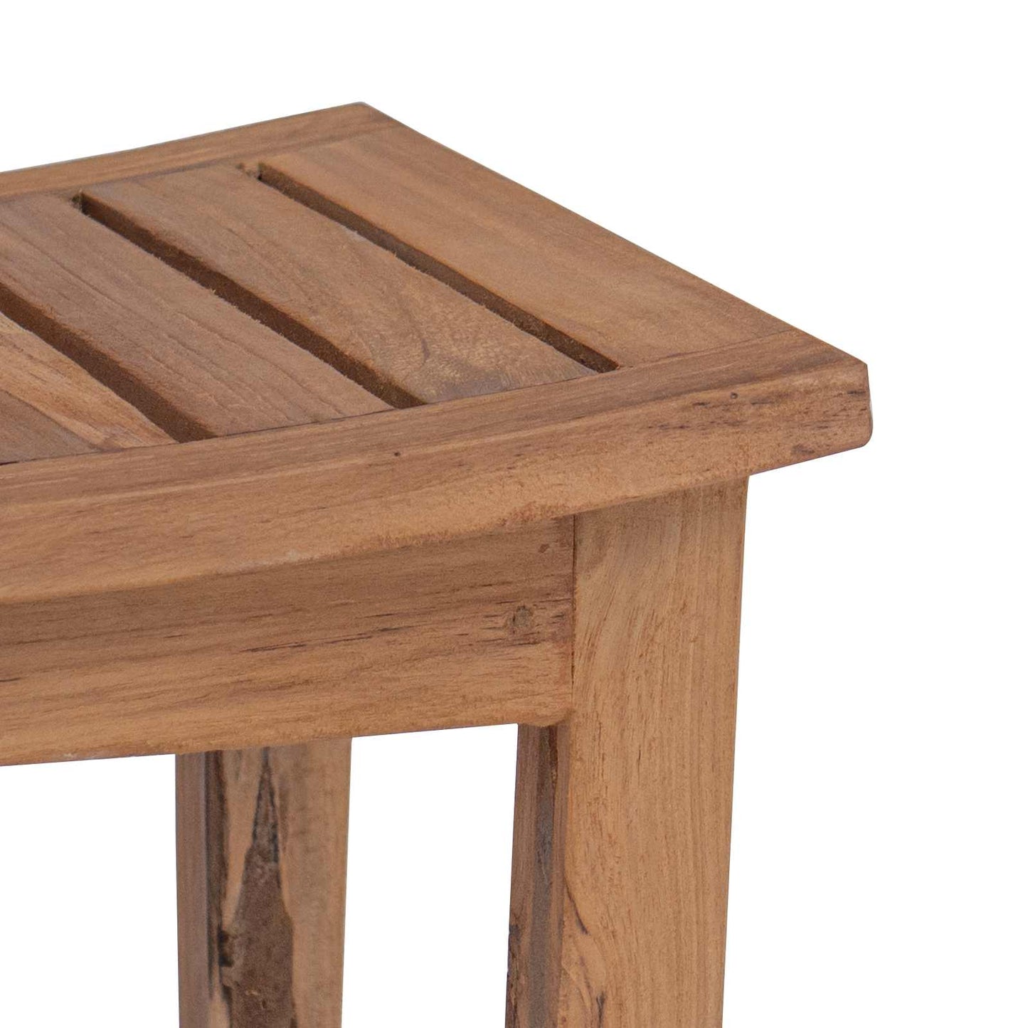 vidaXL Bathroom Side Table Natural 50 x 35 x 45 cm Solid Teak Wood