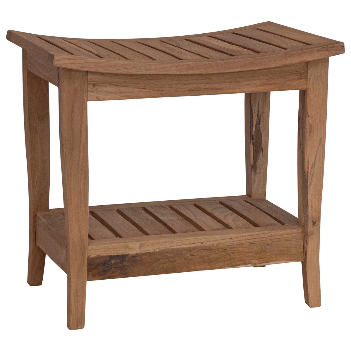 vidaXL Bathroom Side Table Natural 50 x 35 x 45 cm Solid Teak Wood