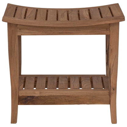 vidaXL Bathroom Side Table Natural 50 x 35 x 45 cm Solid Teak Wood