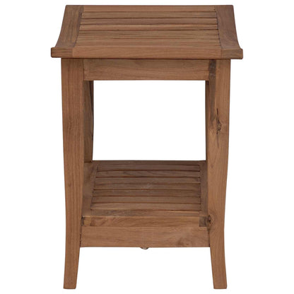 vidaXL Bathroom Side Table Natural 50 x 35 x 45 cm Solid Teak Wood