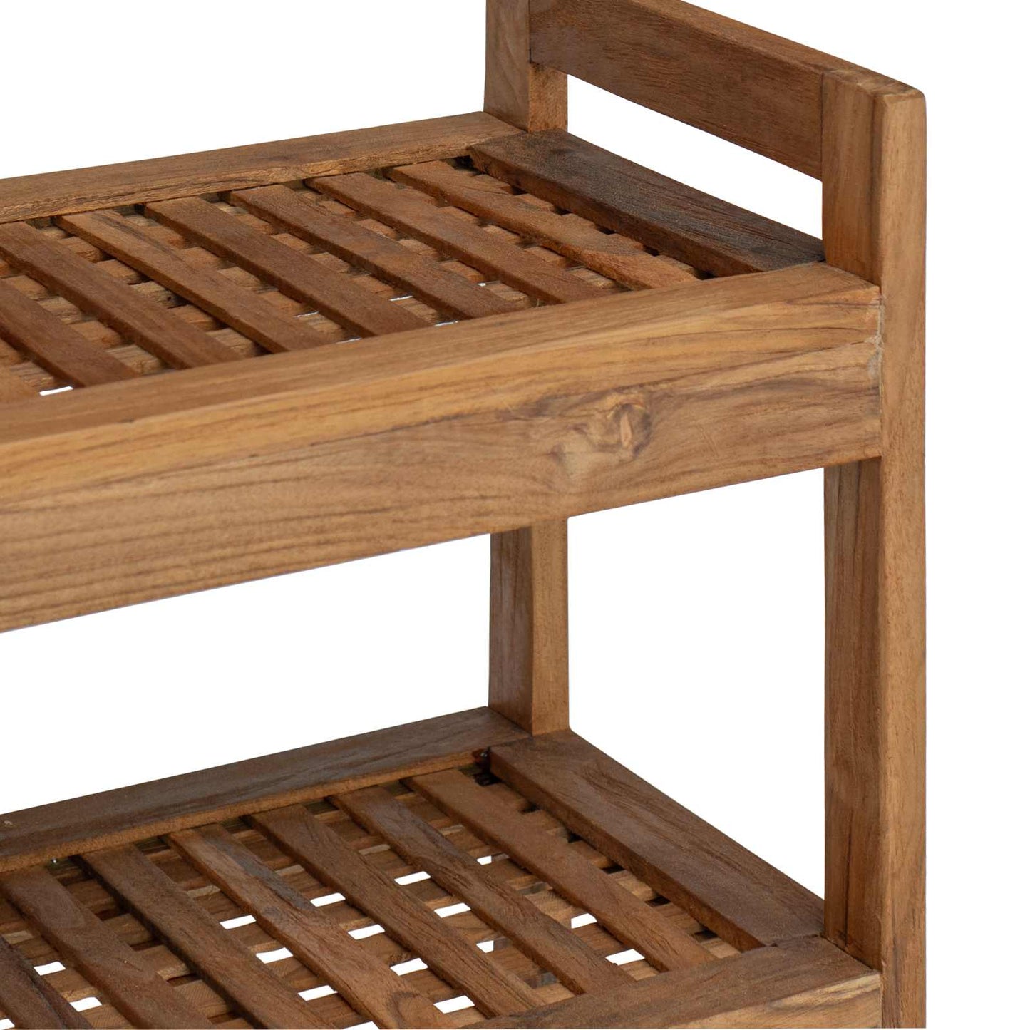 vidaXL Bathroom Shelf Natural 45 x 30 x 45 cm Solid Teak Wood