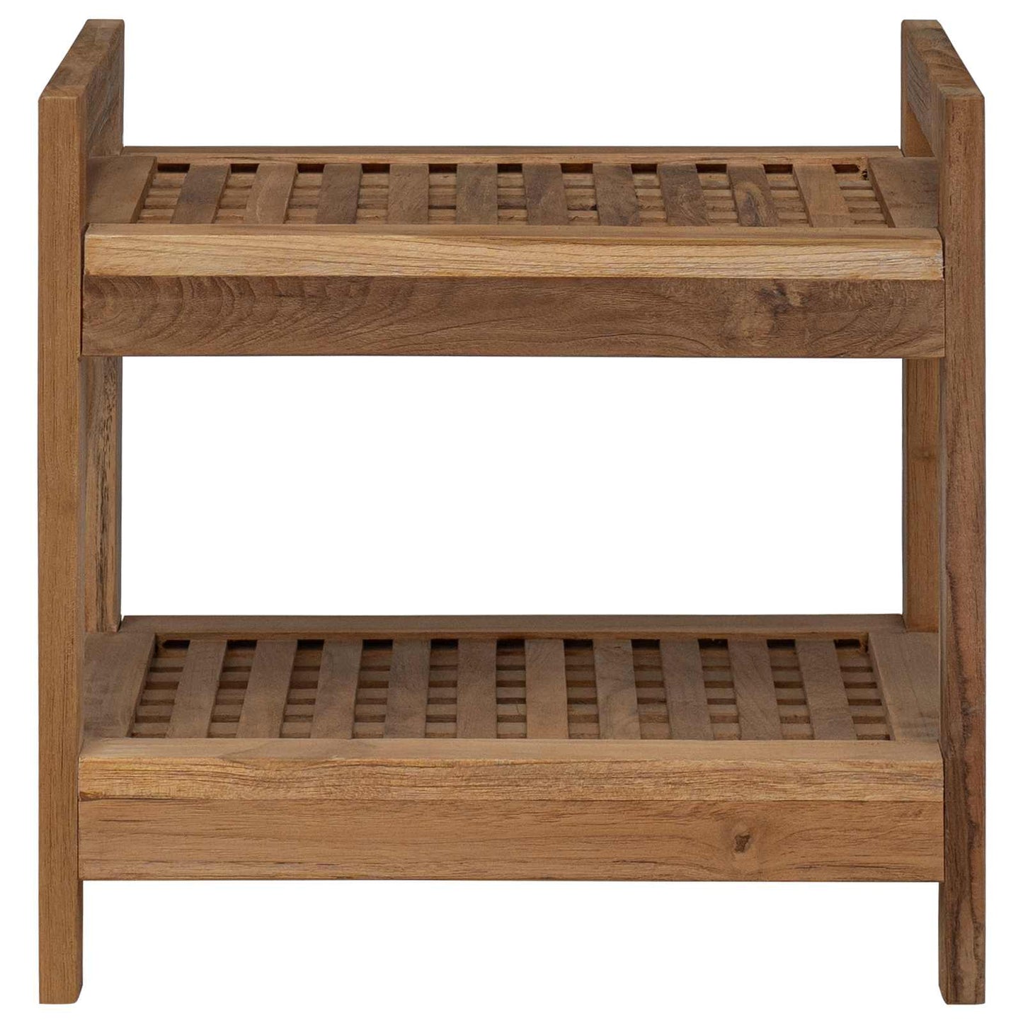 vidaXL Bathroom Shelf Natural 45 x 30 x 45 cm Solid Teak Wood
