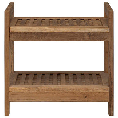 vidaXL Bathroom Shelf Natural 45 x 30 x 45 cm Solid Teak Wood