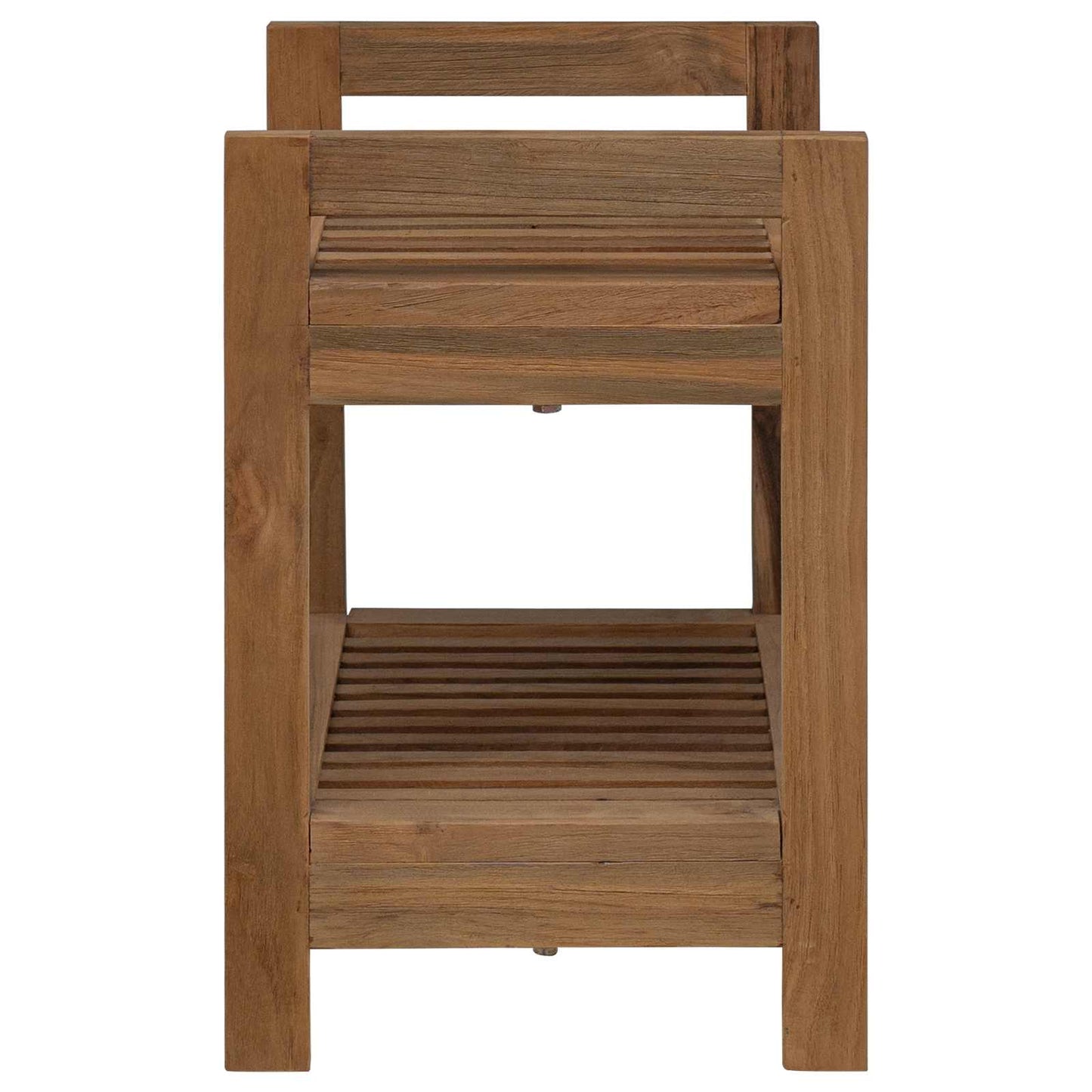 vidaXL Bathroom Shelf Natural 45 x 30 x 45 cm Solid Teak Wood