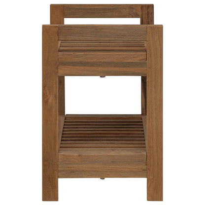 vidaXL Bathroom Shelf Natural 45 x 30 x 45 cm Solid Teak Wood