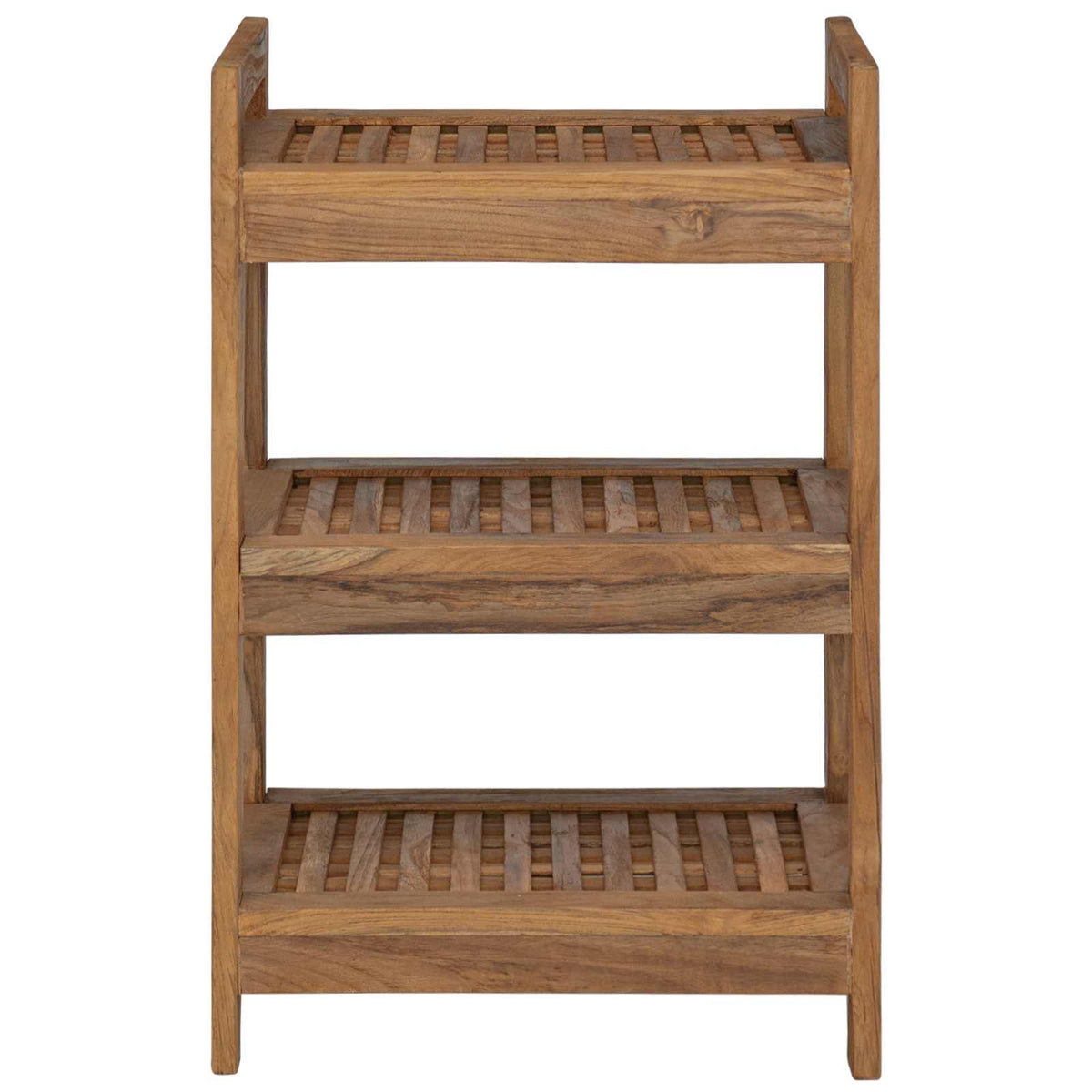 vidaXL Bathroom Shelf Natural 45 x 30 x 71 cm Solid Teak Wood