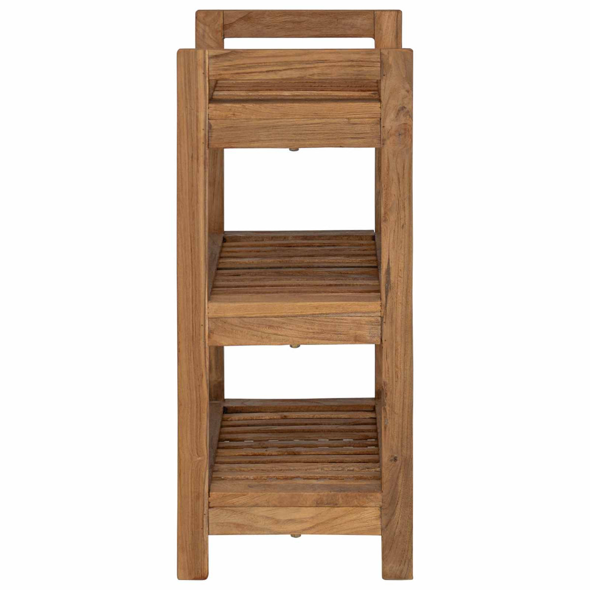 vidaXL Bathroom Shelf Natural 45 x 30 x 71 cm Solid Teak Wood