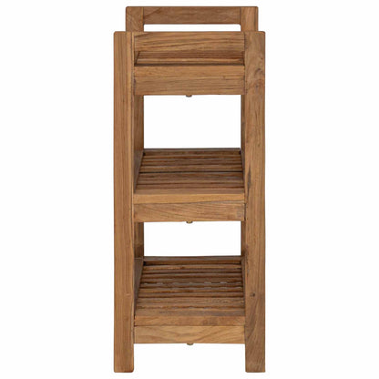 vidaXL Bathroom Shelf Natural 45 x 30 x 71 cm Solid Teak Wood