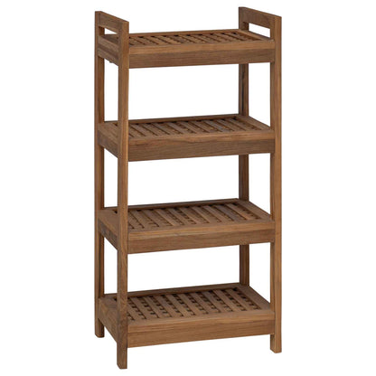 vidaXL Bathroom Shelf Natural 45 x 30 x 97 cm Solid Teak Wood