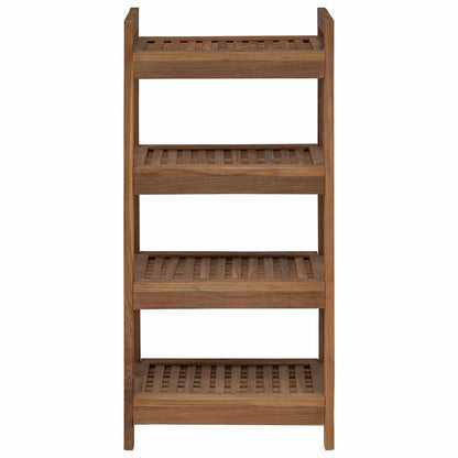 vidaXL Bathroom Shelf Natural 45 x 30 x 97 cm Solid Teak Wood