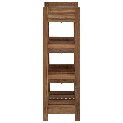 vidaXL Bathroom Shelf Natural 45 x 30 x 97 cm Solid Teak Wood