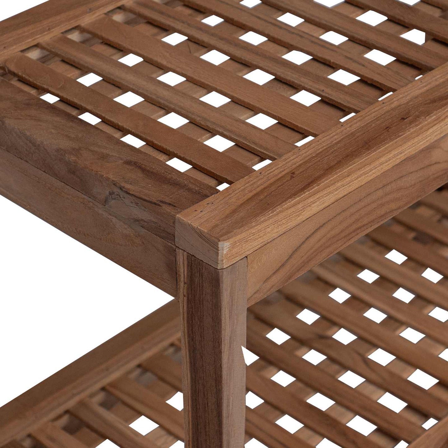 vidaXL Bathroom Side Table Natural 60 x 30 x 45 cm Solid Teak Wood