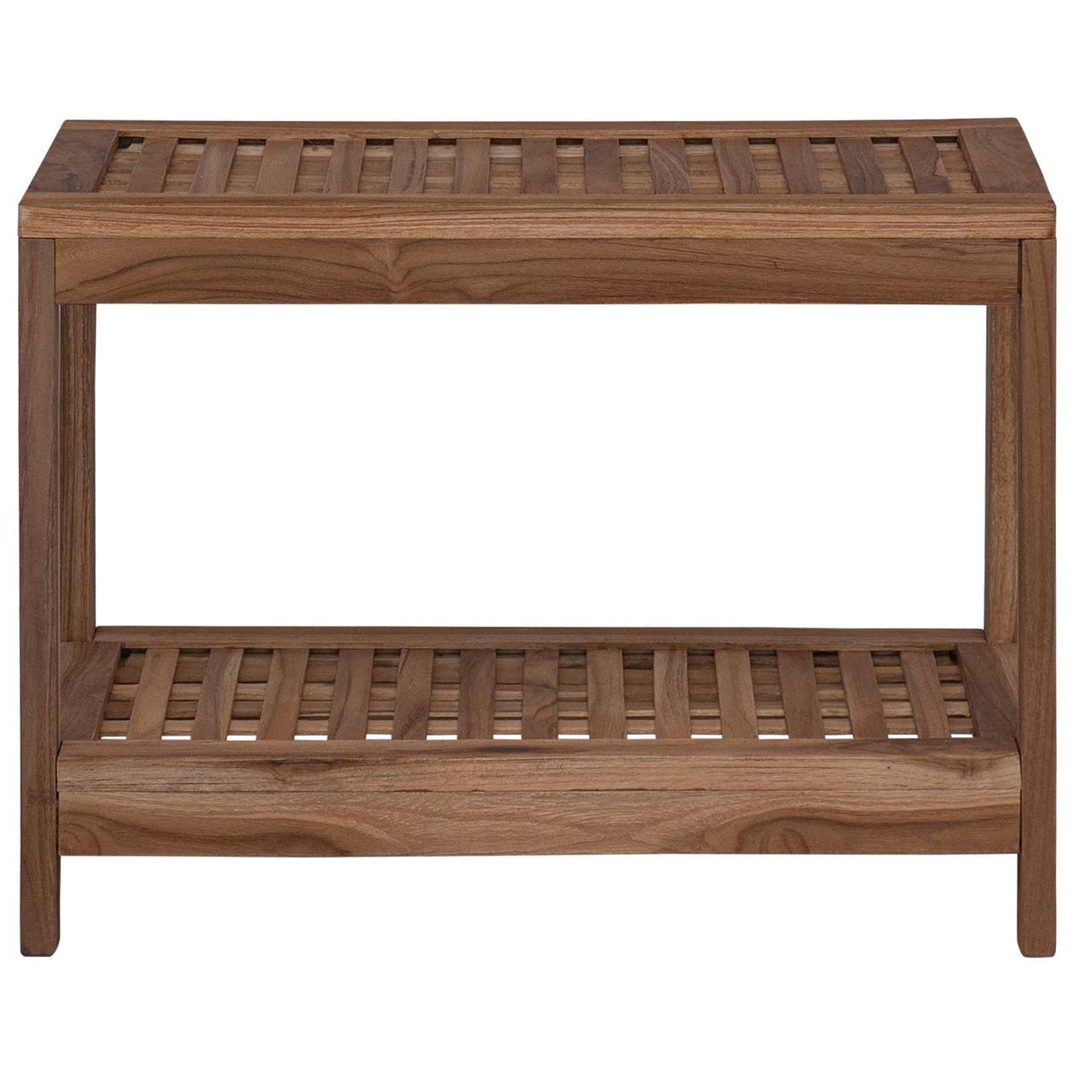 vidaXL Bathroom Side Table Natural 60 x 30 x 45 cm Solid Teak Wood