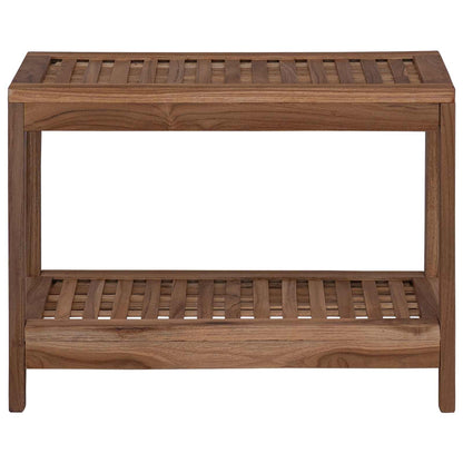 vidaXL Bathroom Side Table Natural 60 x 30 x 45 cm Solid Teak Wood