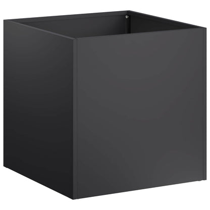 vidaXL Garden Planter 2 pcs Black 20 x 20 x 20 cm Cold-rolled Steel