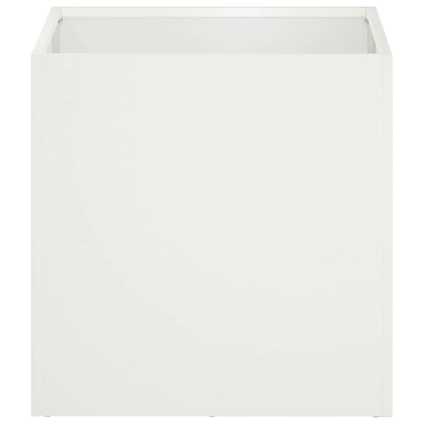 vidaXL Garden Planter White 20 x 20 x 20 cm Cold-rolled Steel