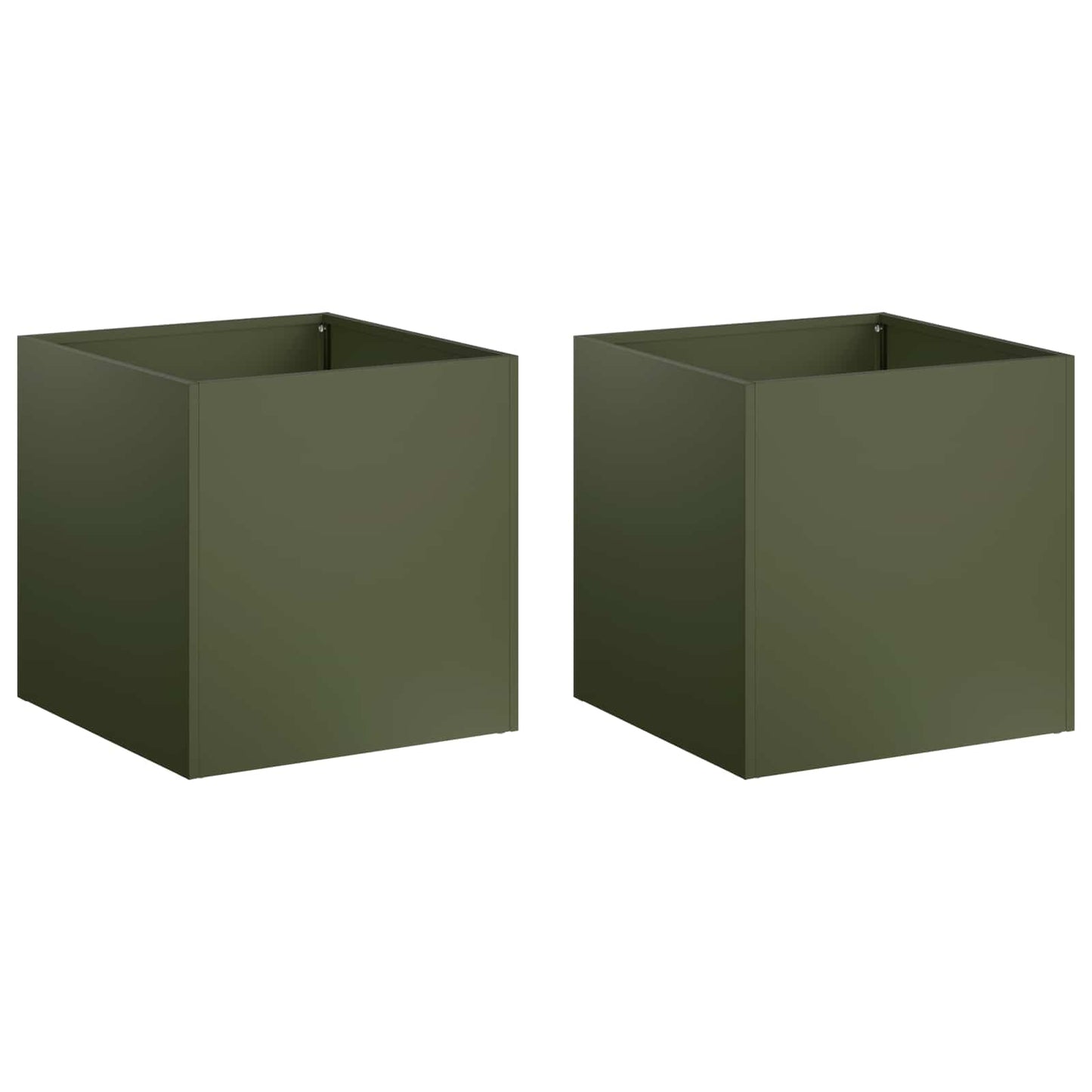 vidaXL Garden Planter 2 pcs Olive Green 20 x 20 x 20 cm