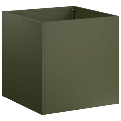 vidaXL Garden Planter 2 pcs Olive Green 20 x 20 x 20 cm