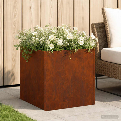 vidaXL Garden Planter Rusty 20 x 20 x 20 cm Weathering Steel