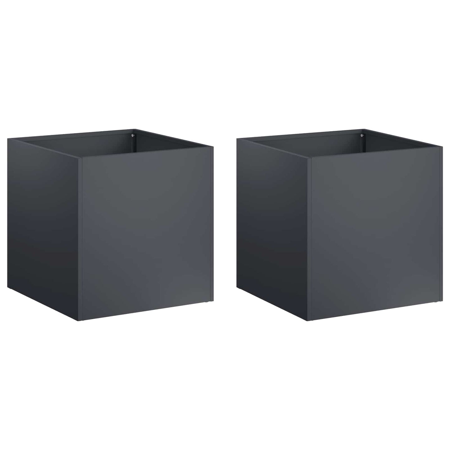 vidaXL Garden Planter 2 pcs Anthracite 25 x 25 x 25 cm